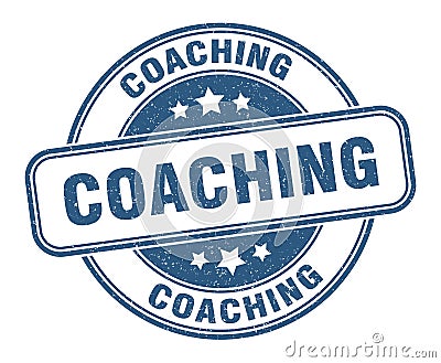 coaching stamp. coaching round grunge sign. Vector Illustration