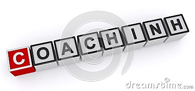 Coaching word block Stock Photo