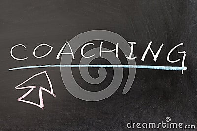 Coaching word Stock Photo