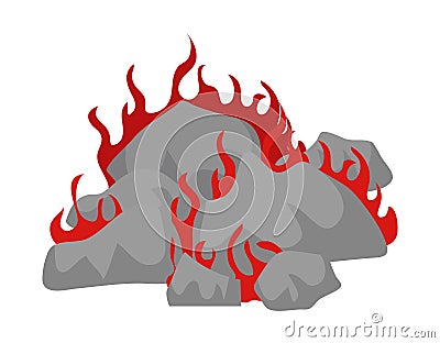 coal burn design Vector Illustration