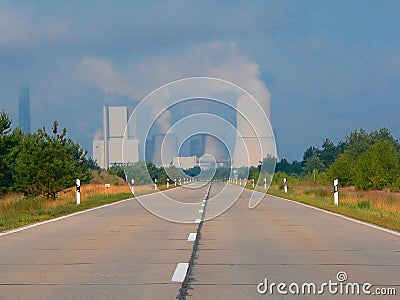 Coal Burning Power Station Stock Photo