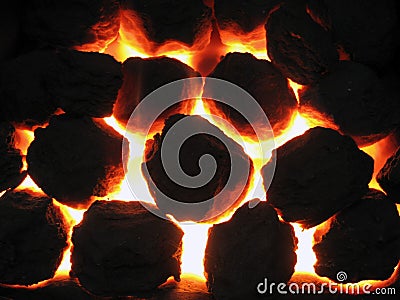 Coal fire Stock Photo