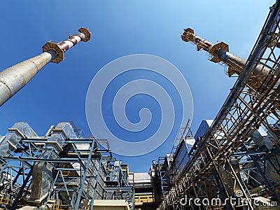 Coal Fired Power Plant Project. Building and facility construction. Editorial Stock Photo