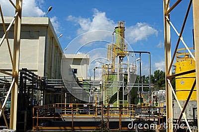 Coal Fired Power Plant Project.Water treatment plant. Editorial Stock Photo