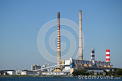 Coal-fired power station Stock Photo
