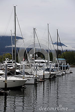 Coal Harbour, Vancouver, British Columbia Editorial Stock Photo