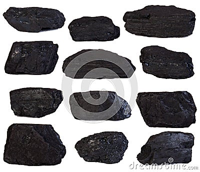 Coal lumps Stock Photo