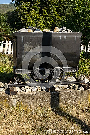 Coal mine waggon Stock Photo