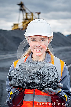 Coal mining worker Stock Photo