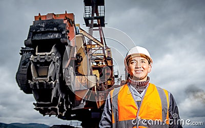 Coal mining worker Stock Photo