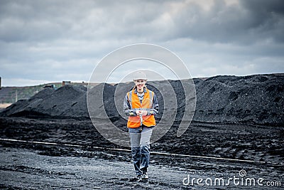 Coal mining worker Stock Photo