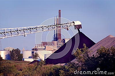 Coal Pile, Detroit Stock Photo