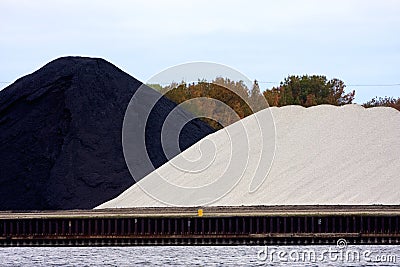 Coal Pile and Limestone Pile 817245 Stock Photo