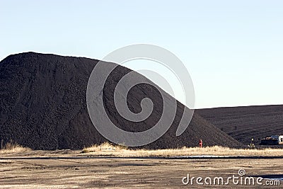 Coal pile for powerplant Stock Photo