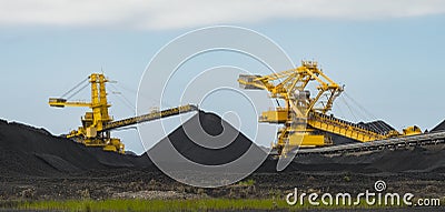 Coal sorting equipment Stock Photo