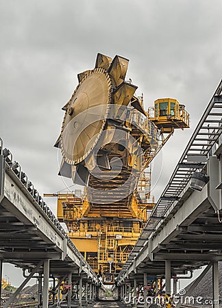 Coal sorting equipment Stock Photo