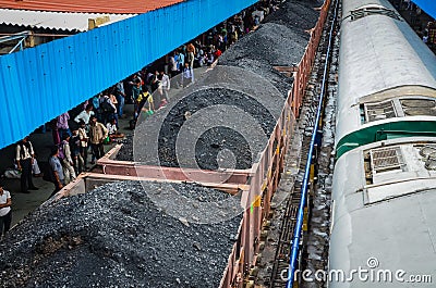 Coal Train - India Editorial Stock Photo