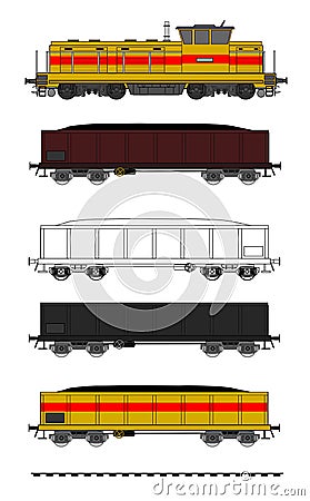 Coal train vector Vector Illustration