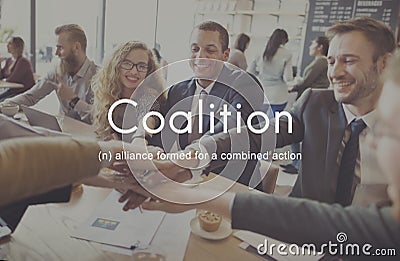 Coalition Association Alliance Corporate Union Concept Stock Photo