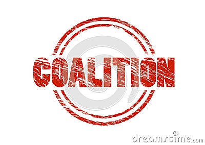 Coalition Red stamp Stock Photo