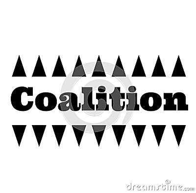 COALITION stamp on white background Vector Illustration