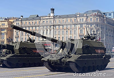 The Coalition-SV - Russian project self-propelled artillery class self-propelled howitzers based on the Armata Universal Combat Pl Editorial Stock Photo