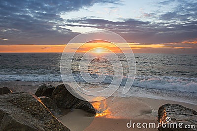 The coast of Atlantic ocean Stock Photo