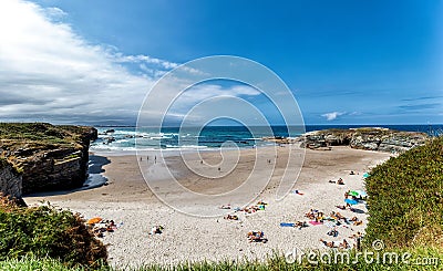 Coast and beaches of Ribadeo. Tourism in Galicia. The most beautiful spots in Spain Stock Photo