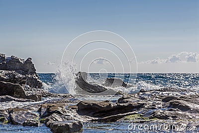 Coast at Bordighera Stock Photo