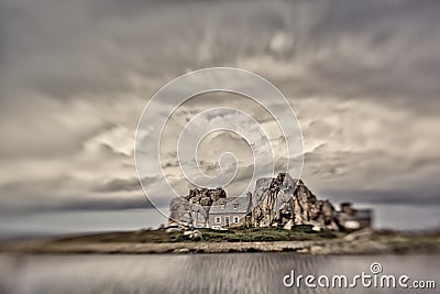 Coast in Brittany France near Sillon de Talbert Stock Photo