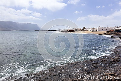Coast of Caleta de Sebo on La Graciosa Stock Photo
