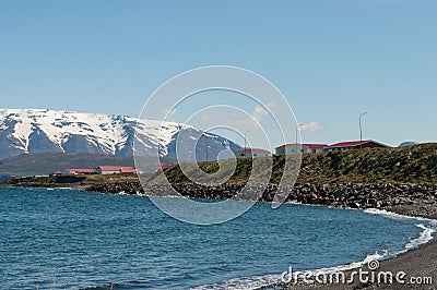 Coast of Eyjafjordur in Iceland Stock Photo
