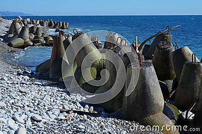 The coast of Greater Sochi, a walk, sketches. Stock Photo
