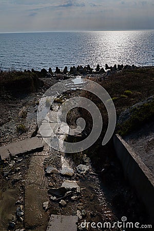 The coast of Greater Sochi, a walk, sketches. Stock Photo