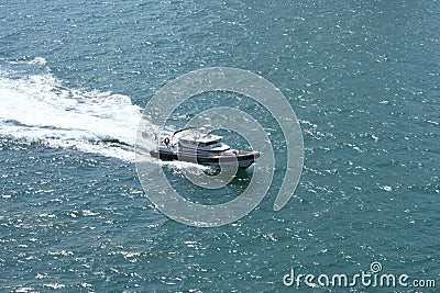 Coast guard boat(guardia civil), spain, barcelona Editorial Stock Photo