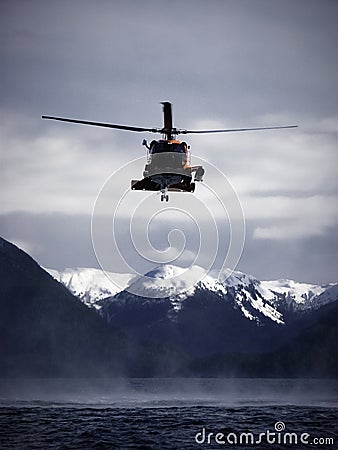 Coast Guard helicopter operations Editorial Stock Photo