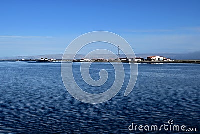 Coast Guard Station on Ediz Hook in Port Angeles Harbor, Washington. Stock Photo