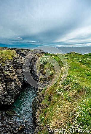 Coast at Hook Head in Ireland Stock Photo