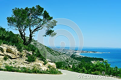 Coast of Hospitalet del Infant, Spain Stock Photo