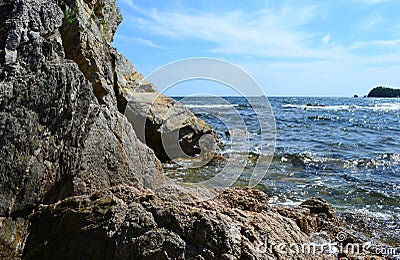 Coast of Japan sea. Stock Photo