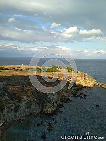 Coast of Koroni Castle Stock Photo