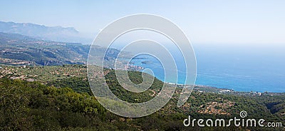 Coast landscapes near Kardamili town at Messinian Bay, South Greece Stock Photo