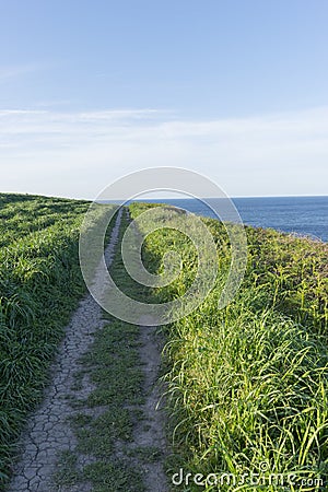 By the coast of langre Stock Photo