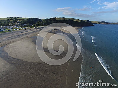 The coast line of Pentewan Sands Stock Photo