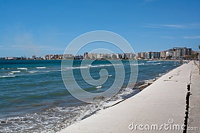 Coast line of Vlora, Albania Stock Photo