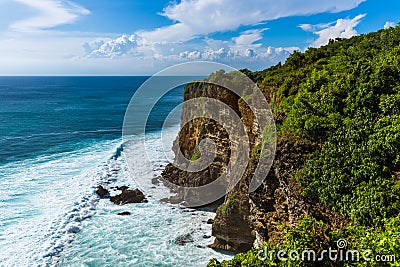 Coast near Uluwatu temple in Bali Indonesia Stock Photo