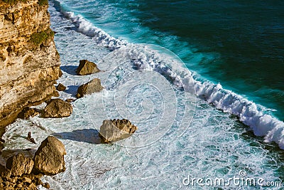 Coast near Uluwatu temple in Bali Indonesia Stock Photo