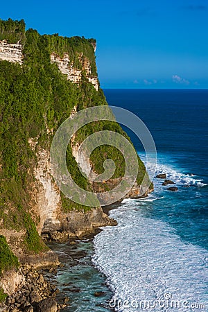 Coast near Uluwatu temple in Bali Indonesia Stock Photo