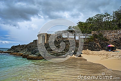 Coast in Saint Maarten Island Stock Photo