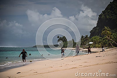 Coast of Samoa Editorial Stock Photo